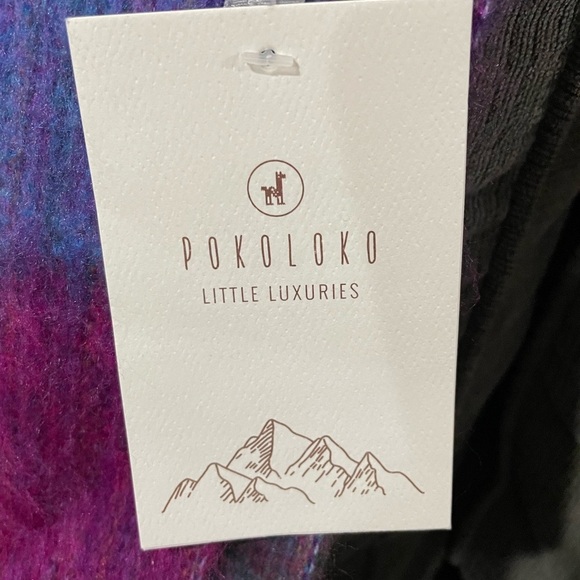 Pokoloko women’s Alpaca blend multi color seamless infinity Scarf - Picture 4 of 5